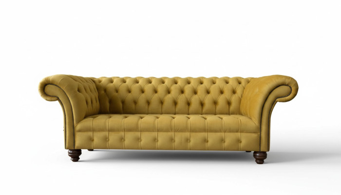 Sofa 3 miejsce do siedzenia Sofy Siedziba Kanapa Podkładka Chesterfield Couches Trzyosobowa Włókienniczy