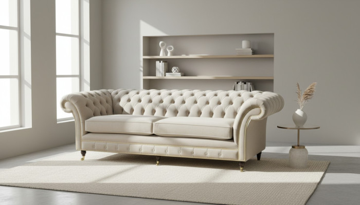 Kanapa Sofa Podkładka 3 miejsce do siedzenia Kanapy Siedziba Sofy Trzymiejscowe Chesterfield