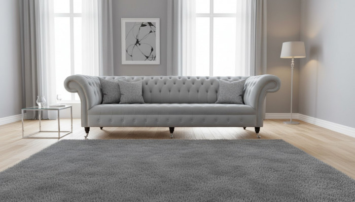 Chesterfield Sofa 4 miejsce do siedzenia Designerskie kanapy Kanapa Materiał Podkładka Włókienniczy