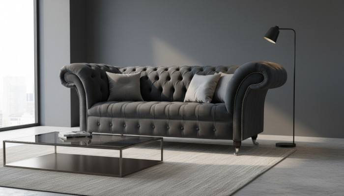 Sofa 2 miejsce do siedzenia Couch Design Chesterfield Siedziba Luxury Włókienniczy Podkładka Nowość