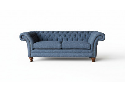 Angielska Sofa Chesterfield Kanapa Meble Biurowe Trzyosobowa Sofa Aksamit 230cm