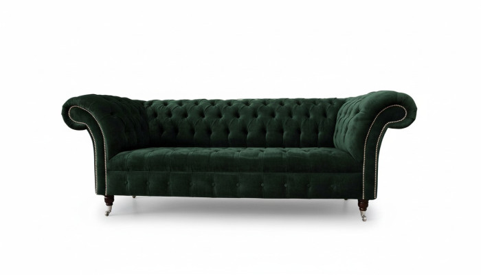 Luksusowa trzyosobowa zielona sofa 3 miejsce do siedzenia Siedziba Design Meble Couches