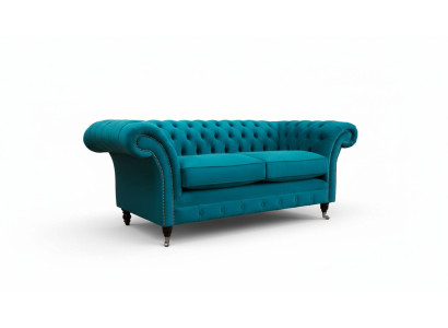 Chesterfield 2 miejsce do siedzenia Kanapa Podkładka Siedziba Włókienniczy Materiał Kanapy Sofa Nowość