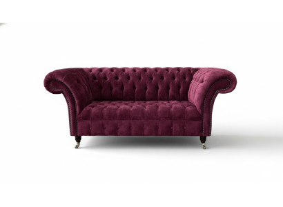 Sofa Luxury Włókienniczy Chesterfield Couch Sofy Podkładka 2 miejsce do siedzenia Pink Design