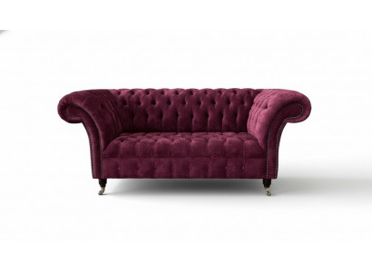 Sofa Luxury Włókienniczy Chesterfield Couch Sofy Podkładka 2 miejsce do siedzenia Pink Design