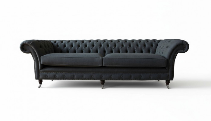 Design Sofa 4 miejsce do siedzenia Sofa Włókienniczy Podkładka Klasyczne Sofy Chesterfield