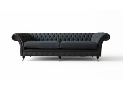 Design Sofa 4 miejsce do siedzenia Sofa Włókienniczy Podkładka Klasyczne Sofy Chesterfield