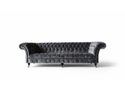 Sofa czteroosobowa 4 miejsce do siedzenia Sofy Włókiennicze Nowoczesny Design Materiał Poliester Szary