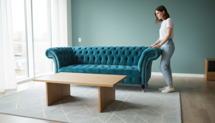 Sofa trzyosobowa Podkładka 3 miejsce do siedzenia Sofy Design Luxury Meble Włókiennicze Nowość