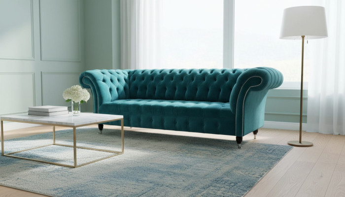 Sofa trzyosobowa Podkładka 3 miejsce do siedzenia Sofy Design Luxury Meble Włókiennicze Nowość