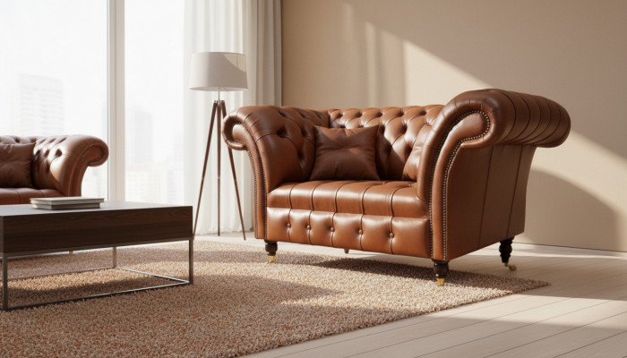 Materiał Chesterfield Design Couch Fotel 1,5 miejsca do siedzenia Podkładka Sofas Lounge