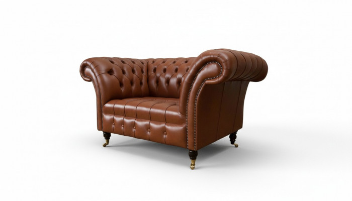 Materiał Chesterfield Design Couch Fotel 1,5 miejsca do siedzenia Podkładka Sofas Lounge