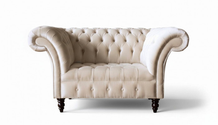 Kanapa Podkładka Sofa Włókienniczy Chesterfield Couches 1,5 miejsce do siedzenia Jednoosobowa Różowa