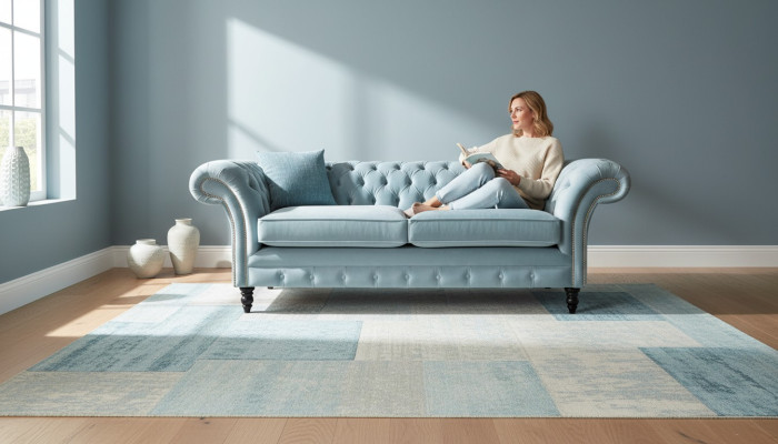 Chesterfield 3 miejsce do siedzenia Podkładka Kanapa Sofa Włókienniczy Styl Nowoczesny Materiał Nowy