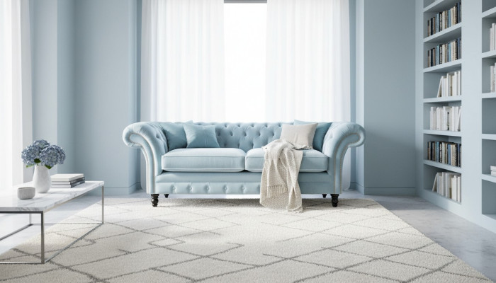 Chesterfield 3 miejsce do siedzenia Podkładka Kanapa Sofa Włókienniczy Styl Nowoczesny Materiał Nowy