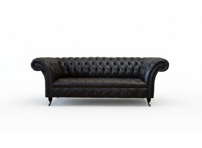 Chesterfield Design Luksusowa Podkładka Sofa Nowoczesna Kanapa Siedziba Skóra Lederosfa