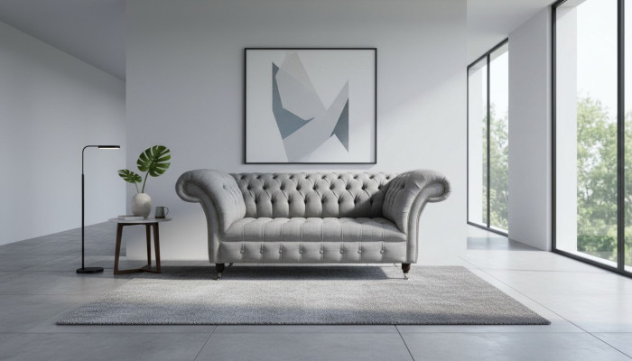 Kanapa Dwuosobowa Chesterfield Podkładka Sofa Włókienniczy Kanapy Materiał Luksus