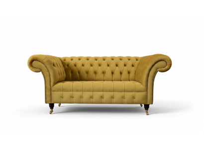 Sofa dwuosobowa 2 miejsce do siedzenia Design Sofy Podkładka Chesterfield Siedziba Materiał Włókienniczy