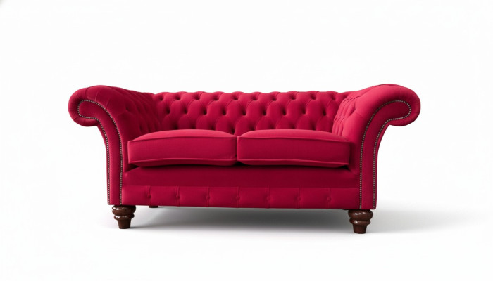 Design Nowoczesna Sofa Włókiennicza 2 miejsce do siedzenia Sofa Podkładka Luksusowe Sofy Chesterfield