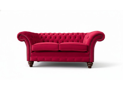 Design Nowoczesna Sofa Włókiennicza 2 miejsce do siedzenia Sofa Podkładka Luksusowe Sofy Chesterfield