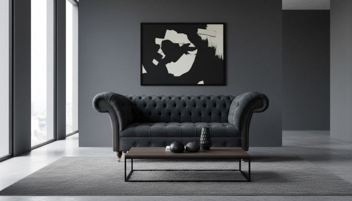 Sofa Chesterfield Design Fotel Podkładka Luksusowe kanapy włókiennicze 1 miejsce do siedzenia