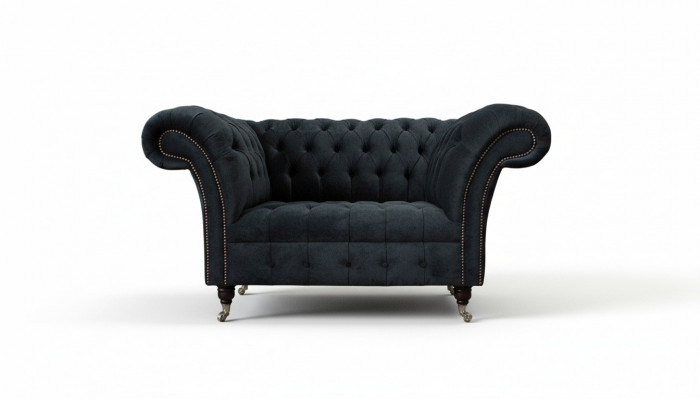 Sofa Chesterfield Design Fotel Podkładka Luksusowe kanapy włókiennicze 1 miejsce do siedzenia