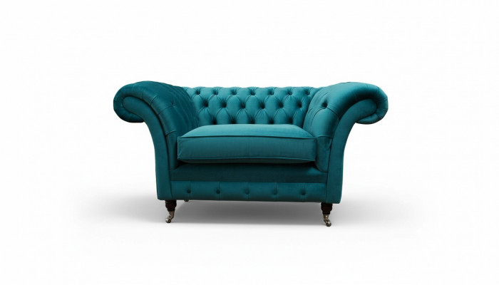 Chesterfield Design Fotel Couch Podkładka Luksusowe kanapy włókiennicze 1 miejsce do siedzenia