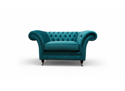 Chesterfield Design Fotel Couch Podkładka Luksusowe kanapy włókiennicze 1 miejsce do siedzenia
