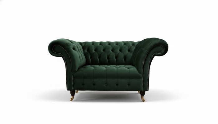 Fotel Design Relaks Green Włókienniczy Salon Podkładka miejsce siedzące Luksusowy Jednoosobowy