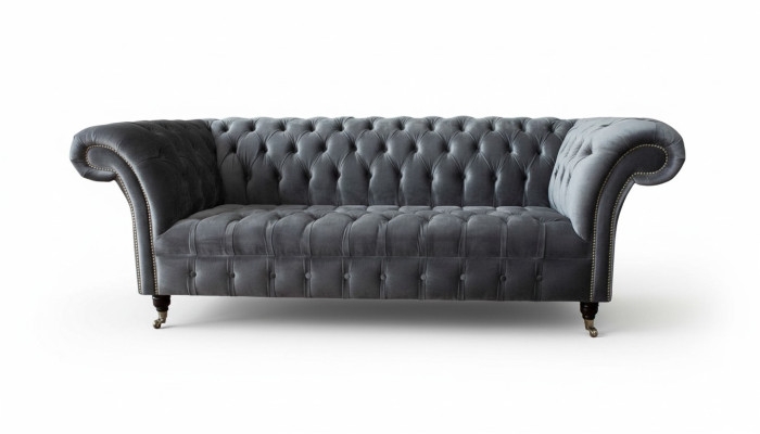 Chesterfield 3 miejsce do siedzenia Design Sofa Podkładka Sofy Kanapy Włókienniczy Trzyosobowy