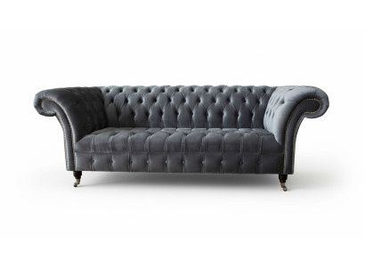 Chesterfield 3 miejsce do siedzenia Design Sofa Podkładka Sofy Kanapy Włókienniczy Trzyosobowy