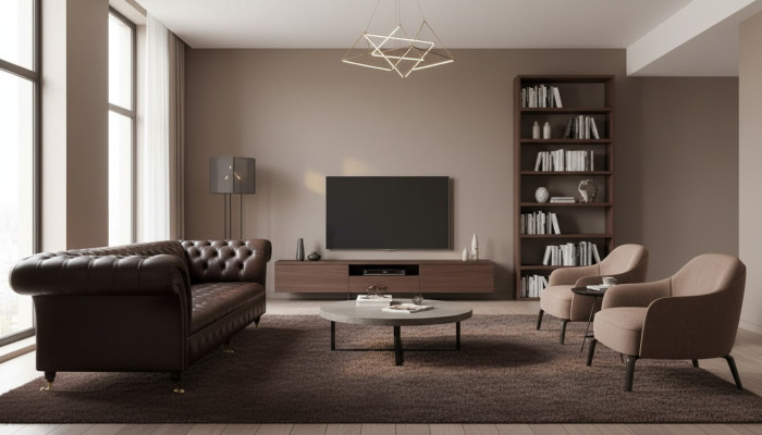 Sofa 4 miejsce do siedzenia Chesterfield Couch Luksusowa Sofa Skórzana 245cm Meble
