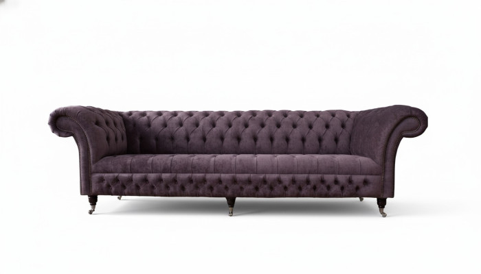 Design Sofa 4 miejsce do siedzenia Couch Podkładka Luksusowe Sofy Włókiennicze Chesterfield