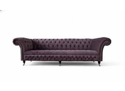 Design Sofa 4 miejsce do siedzenia Couch Podkładka Luksusowe Sofy Włókiennicze Chesterfield