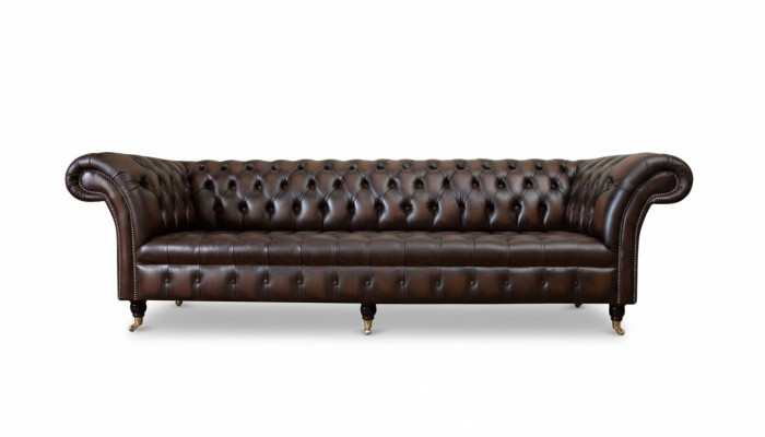 Chesterfield 4 miejsce do siedzenia Skóra Living Room Design Kanapy Sofa Meble Nowe