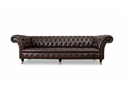 Chesterfield 4 miejsce do siedzenia Skóra Living Room Design Kanapy Sofa Meble Nowe