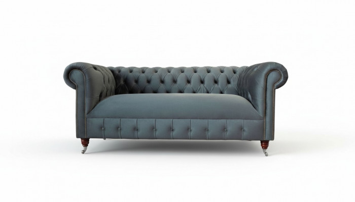Chesterfield Włókienniczy Sofa 3 miejsce do siedzenia Trzyosobowa Luxury Meble Design Lounge