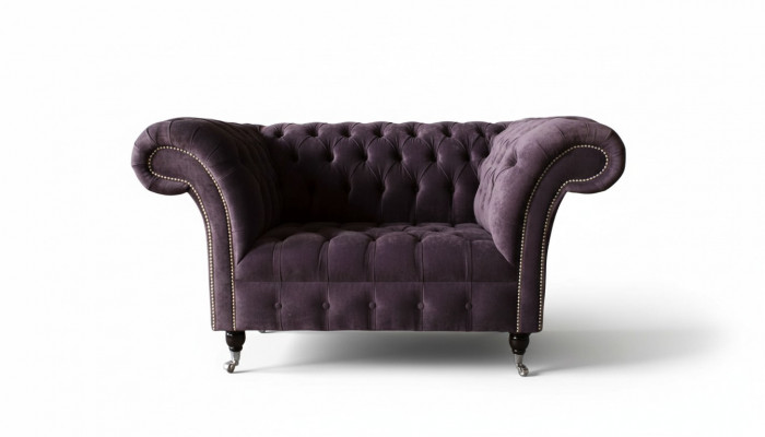 Fotel Chesterfield Aksamit Jednomiejscowe Luksusowe Kanapy Fotel Salon Nowość