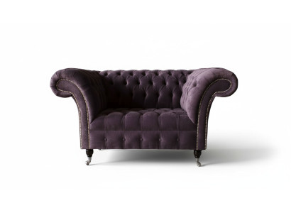 Fotel Chesterfield Aksamit Jednomiejscowe Luksusowe Kanapy Fotel Salon Nowość