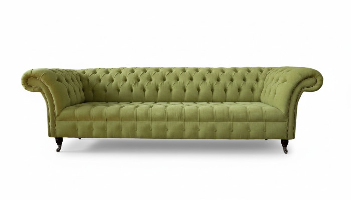 Sofa Chesterfield Green Couch Podkładka 4 miejsce do siedzenia Sofy Siedziba Sofy Nowe