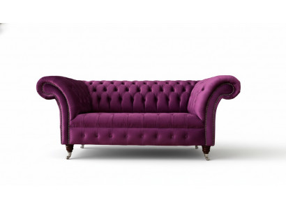 Angielski Chesterfield Biuro Meble Sofa Kanapa 2 Siedziba Violet