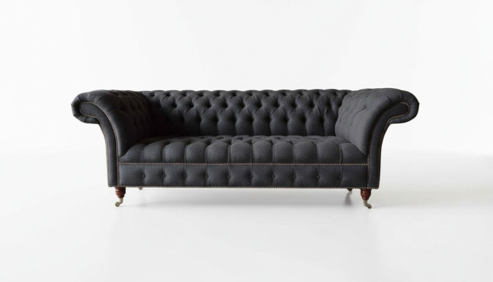 Sofa trzyosobowa Chesterfield 3 miejsce do siedzenia Sofa Podkładka Kanapy Design Włókienniczy