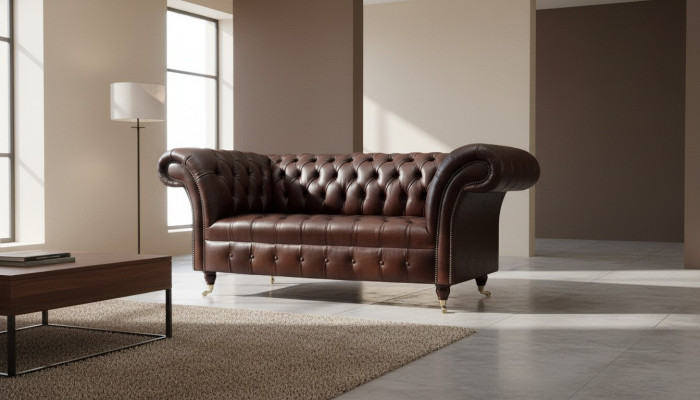 Sofa Kanapa Chesterfield Podkładka Sofy 2 miejsce do siedzenia Skóra Włókienniczy Lounge Nowe