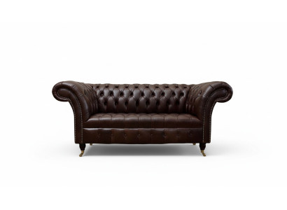 Sofa Kanapa Chesterfield Podkładka Sofy 2 miejsce do siedzenia Skóra Włókienniczy Lounge Nowe