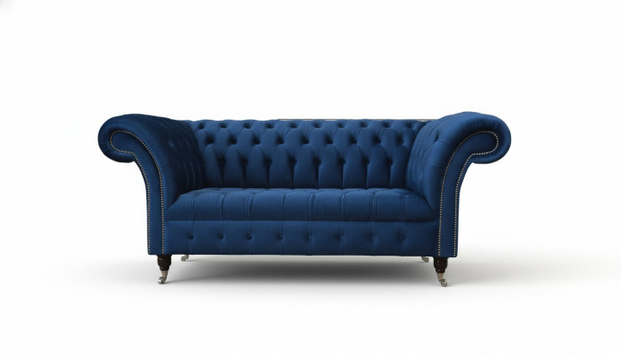 Angielski Chesterfield Meble biurowe Sofa Kanapa 2 Siedziba Royal Blue