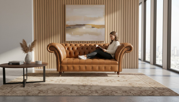 Chesterfield Materiał Sofa Kanapa Włókienniczy Kanapy Meble Biurowe Meble Angielskie