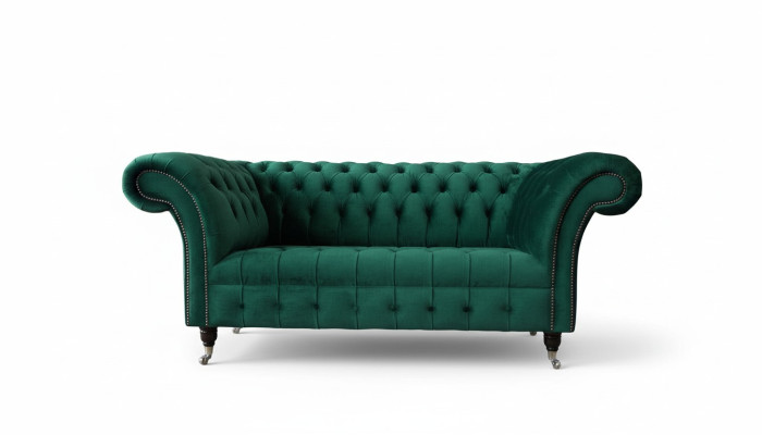 Dwuosobowa sofa Chesterfield 2 miejsce do siedzenia Design Sofy Podkładka Modern Siedziba Materiał