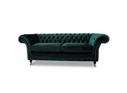 Chesterfield Podkładka 3 miejsce do siedzenia Włókienniczy Kanapy Sofa Kanapa Trzyosobowa Aksamit