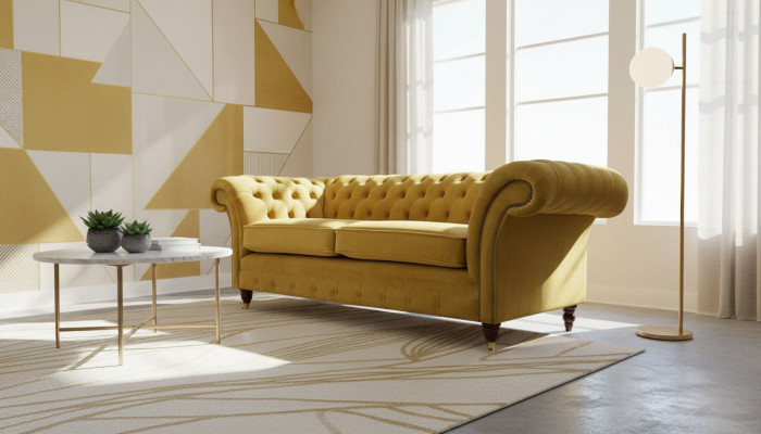 Sofa Chesterfield 3 Siedziba Designerska Sofa Trzyosobowa Luksusowe Meble Włókiennicze