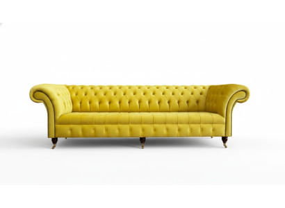 Sofa czteroosobowa Chesterfield Design Sofy Meble Salon Kanapa Podkładka